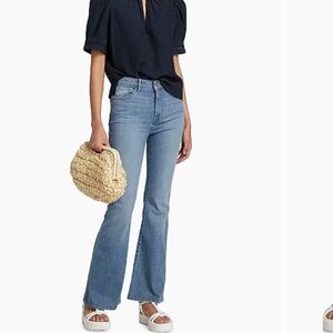 FRAME Le Easy Flare Jeans in Anastasia Blue, Size 27